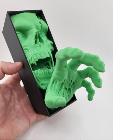 Horror-Schädel – Halloween-Deko fürs Bücherregal, Geschenk für Horror-Fans