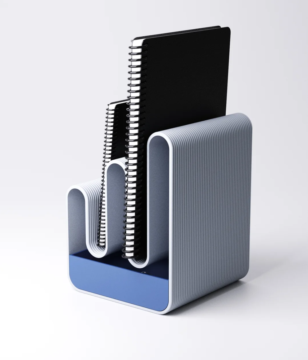 Notizbuchhalter mit Schublade – Schreibtisch-Organizer
