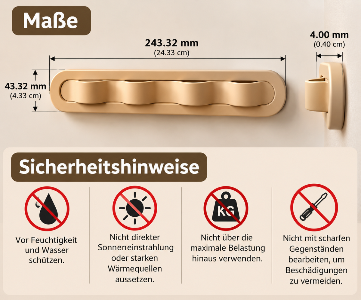 Wand-Brillenhalter – Moderner Organizer für Sonnenbrillen
