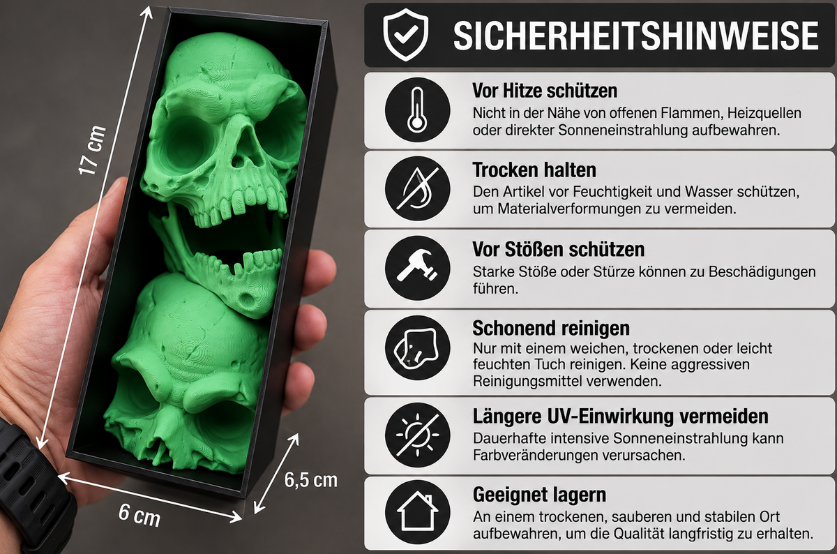 Gothic Schädel-Deko im Rahmen – Skulpturales Design für Regal & Sammler