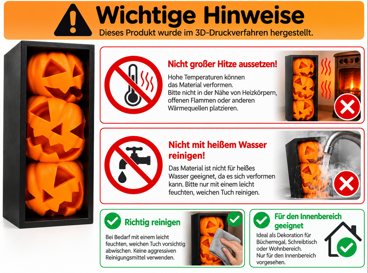Halloween Kürbis Buchstütze – Gruselige Deko fürs Bücherregal