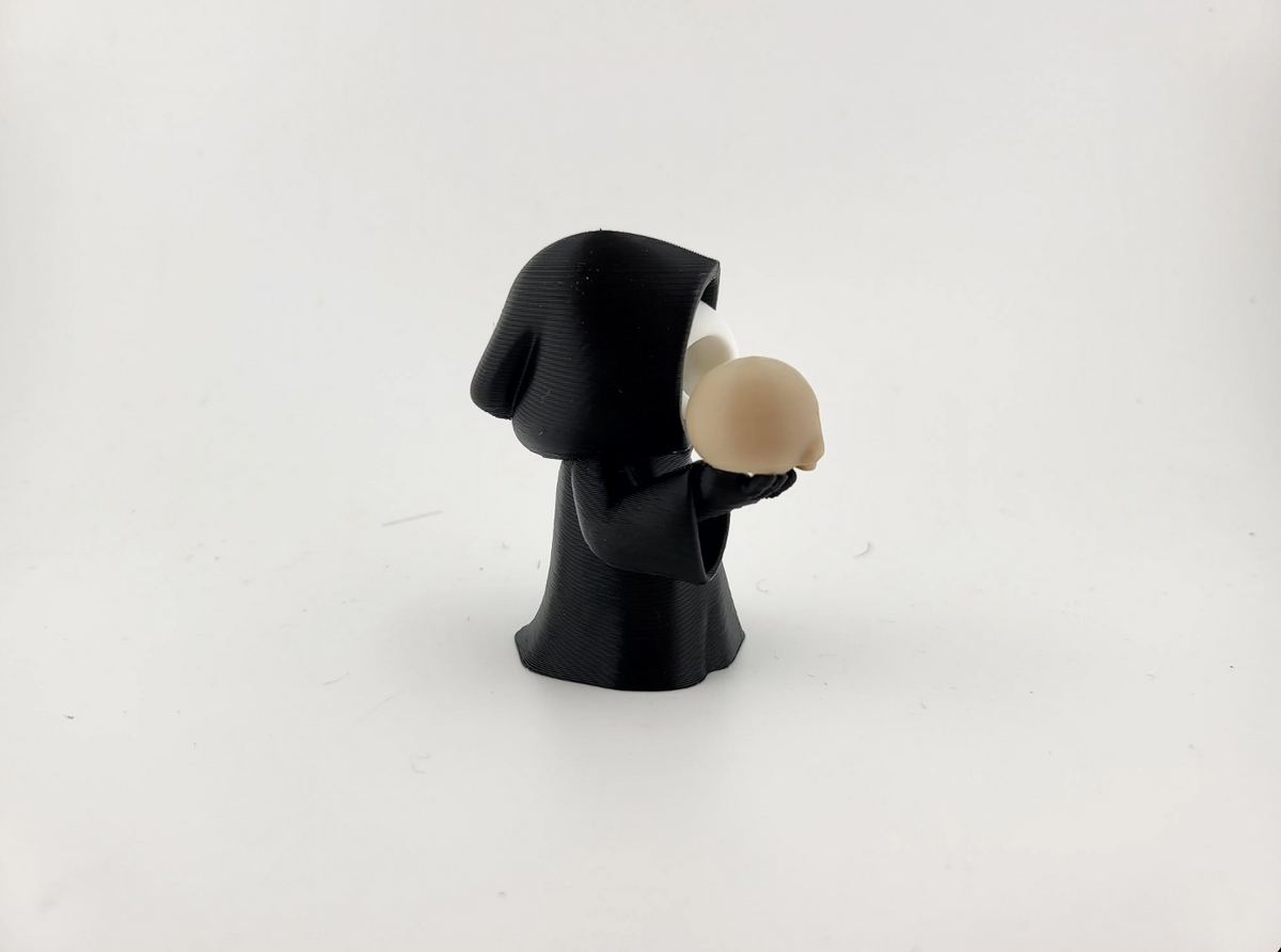 Totenkopf-Figur mit Schädel – Halloween-Deko