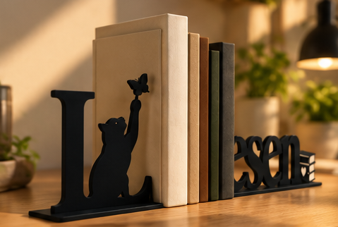 Buchstütze Katze zum Lesen – Deko für Bücherliebhaber
