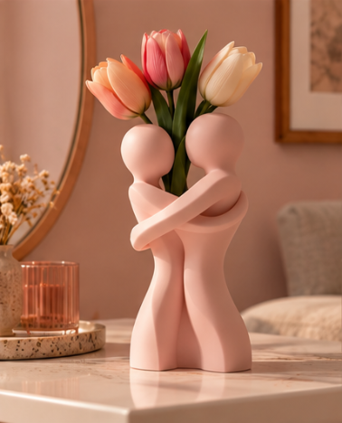Paar Vase Umarmung – Moderne Deko für Paare & Verliebte