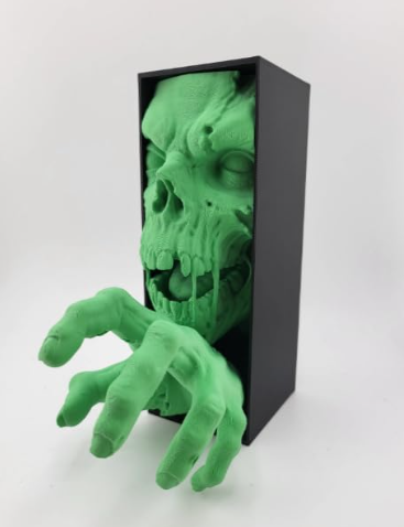 Horror-Schädel – Halloween-Deko fürs Bücherregal, Geschenk für Horror-Fans