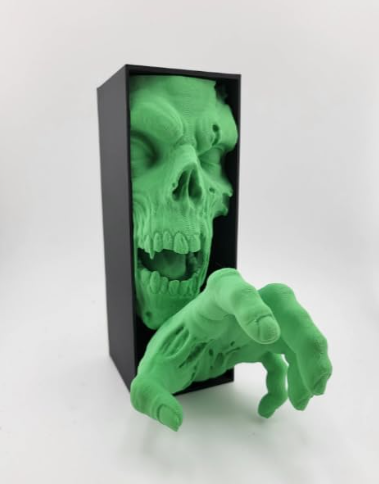 Horror-Schädel – Halloween-Deko fürs Bücherregal, Geschenk für Horror-Fans