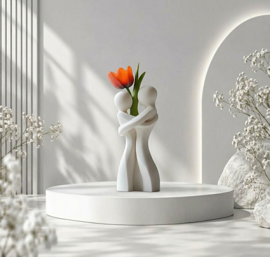 Paar Vase Umarmung – Moderne Deko für Paare & Verliebte
