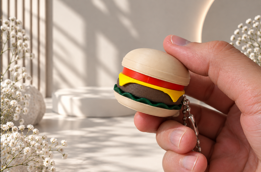 Burger-Schlüsselanhänger – Hamburger-Anhänger für Schlüssel & Tasche