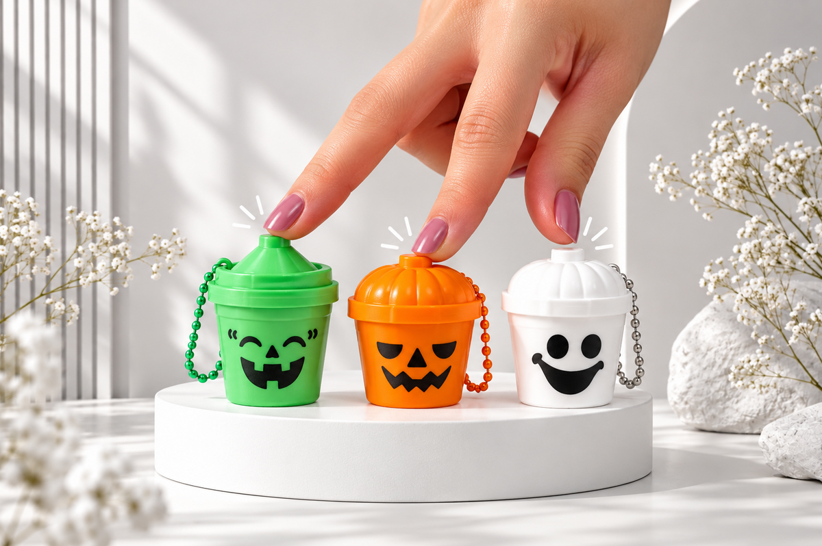 Halloween-Clicker-Schlüsselanhänger – Geist, Kürbis & Monster