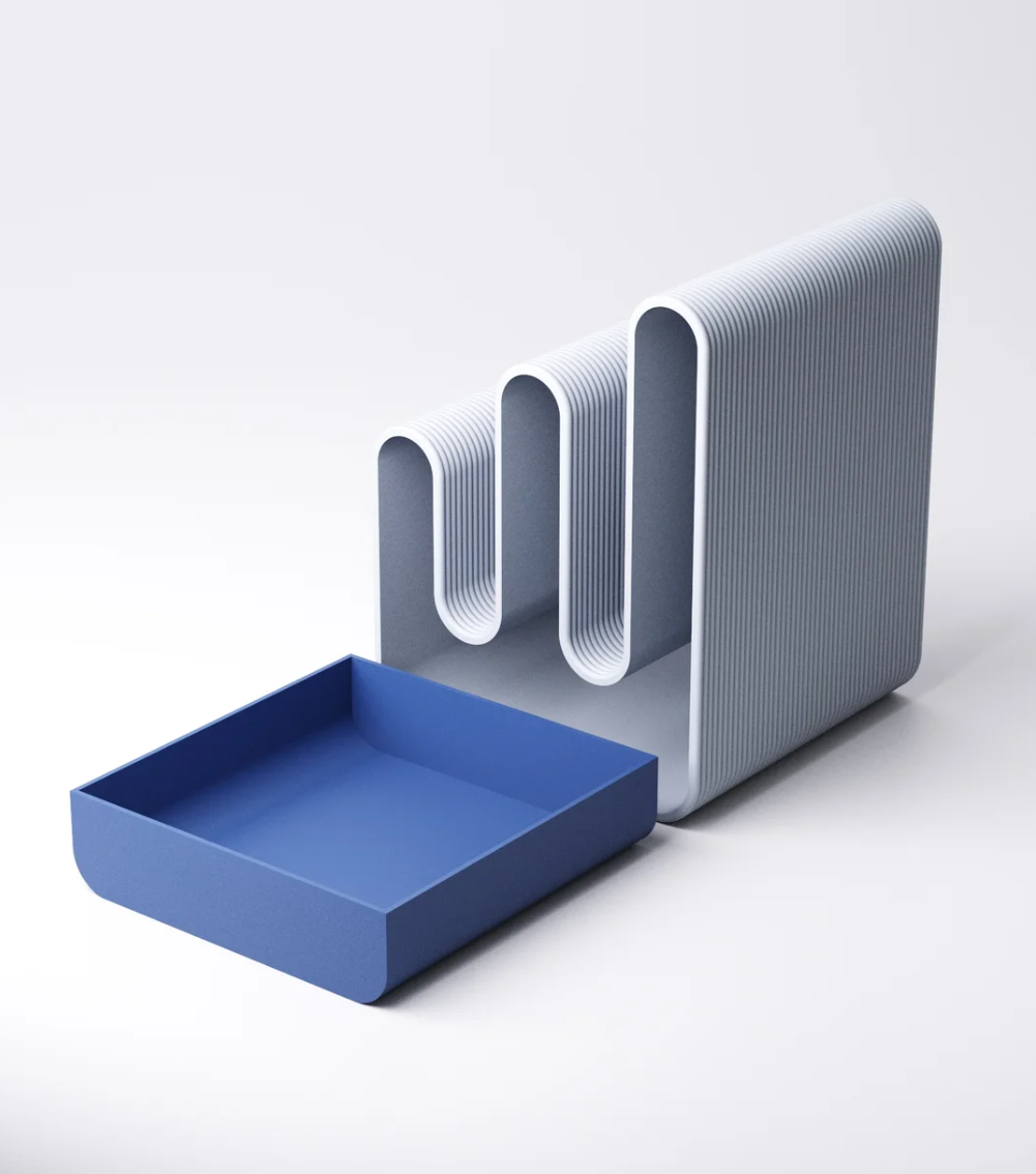 Notizbuchhalter mit Schublade – Schreibtisch-Organizer