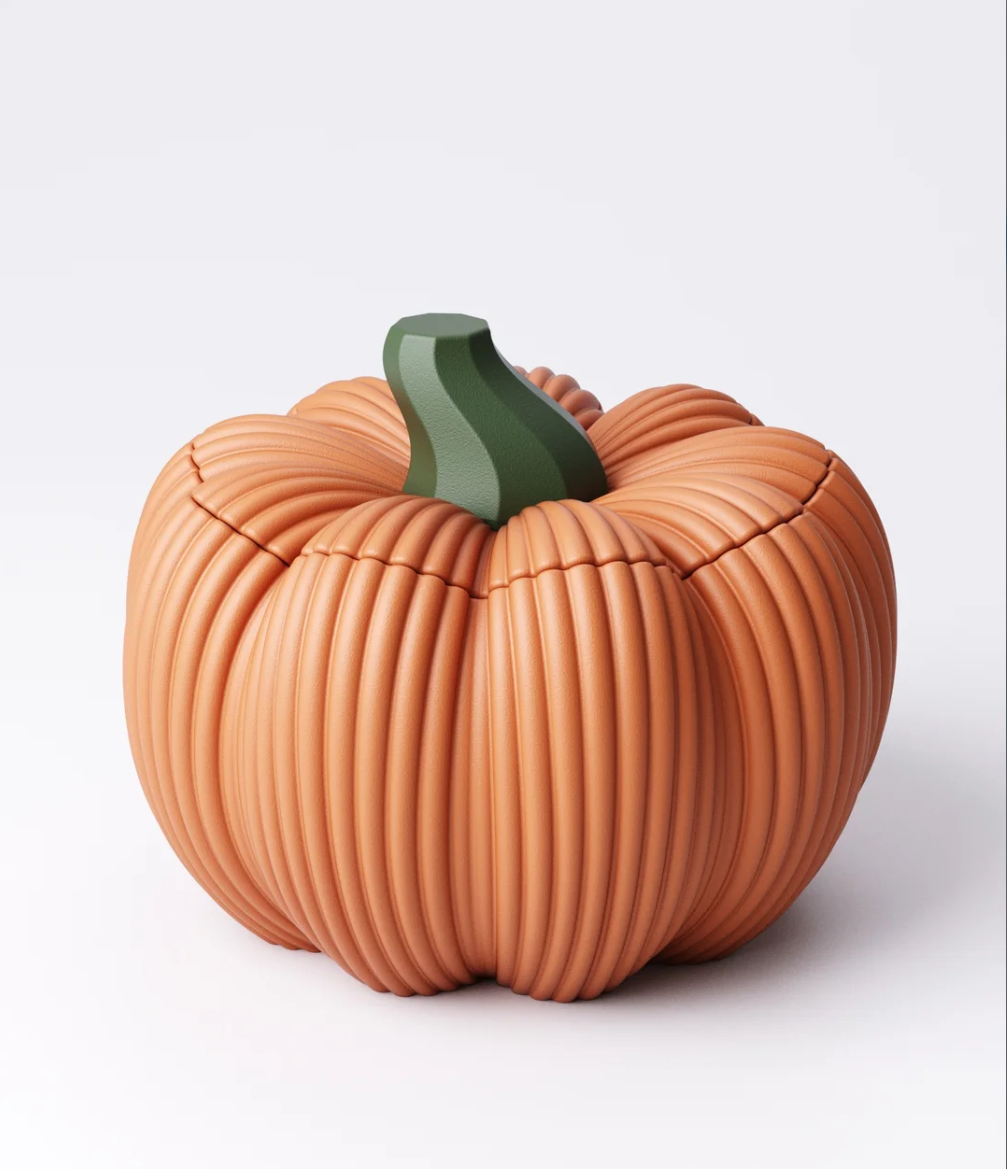 Kürbis-Süßigkeitenschale mit Deckel – Halloween- & Herbstdeko