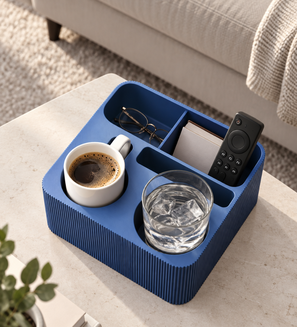 Sofa-Organizer mit Getränkehalter & Fernbedienungshalter – Couch-Organizer