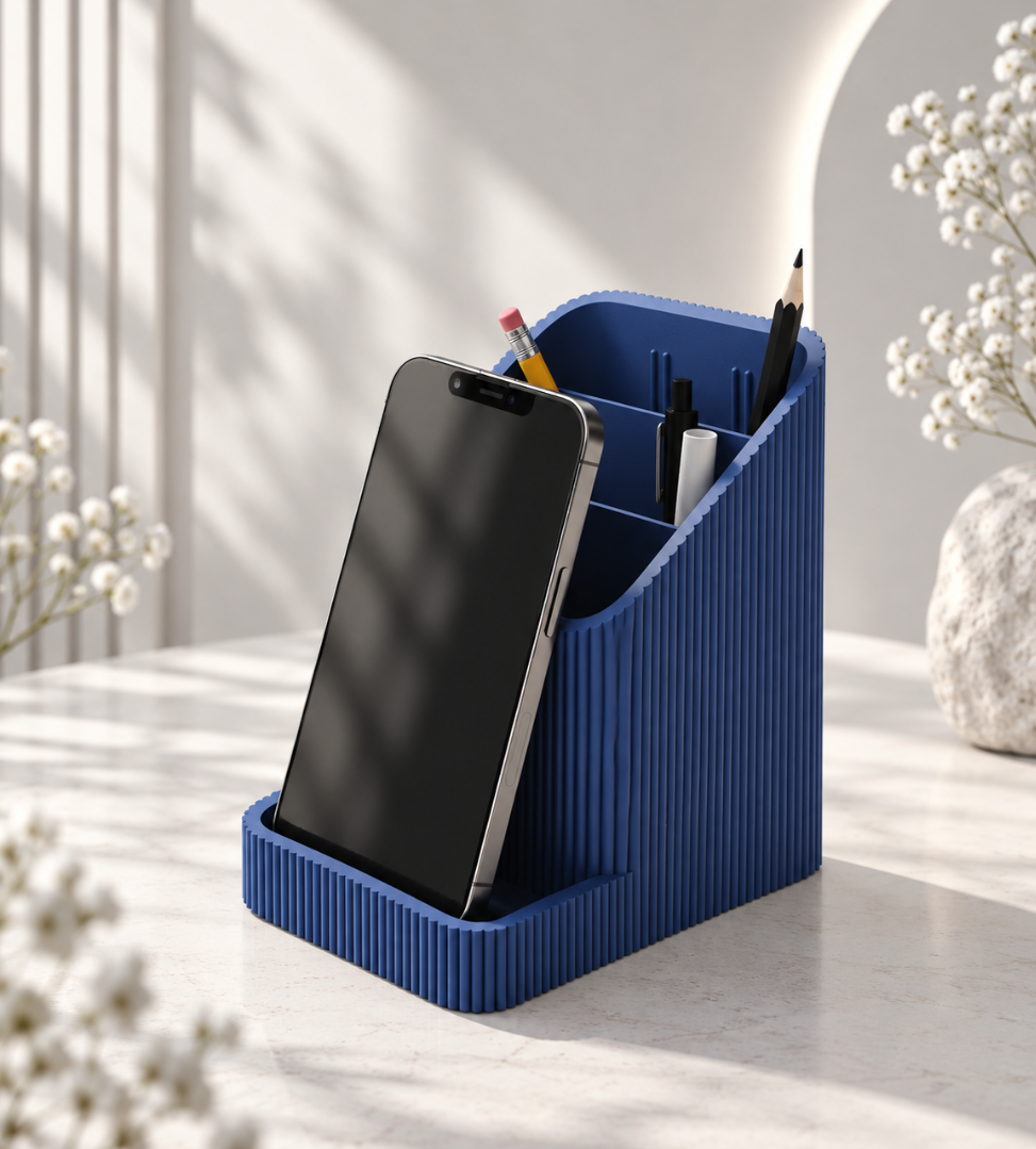 Schreibtisch-Organizer mit Handyhalter – Stiftehalter & Büro-Organizer
