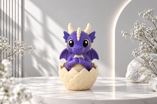 Drachen Clicker Schlüsselanhänger – Baby Drache im Ei