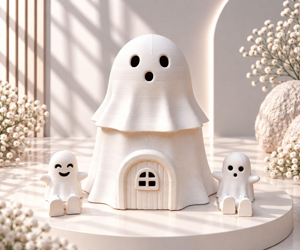 Geister-Versteck mit 5 beweglichen Geistern – Halloween Deko
