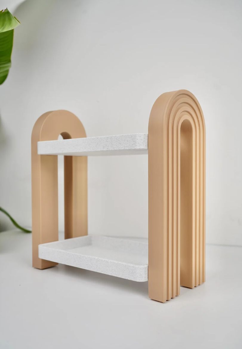Parfümregal mit 2 Ebenen – Kosmetik Organizer & Badezimmer Ablage
