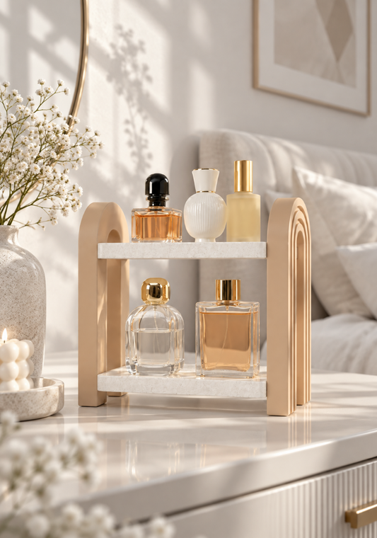 Parfümregal mit 2 Ebenen – Kosmetik Organizer & Badezimmer Ablage