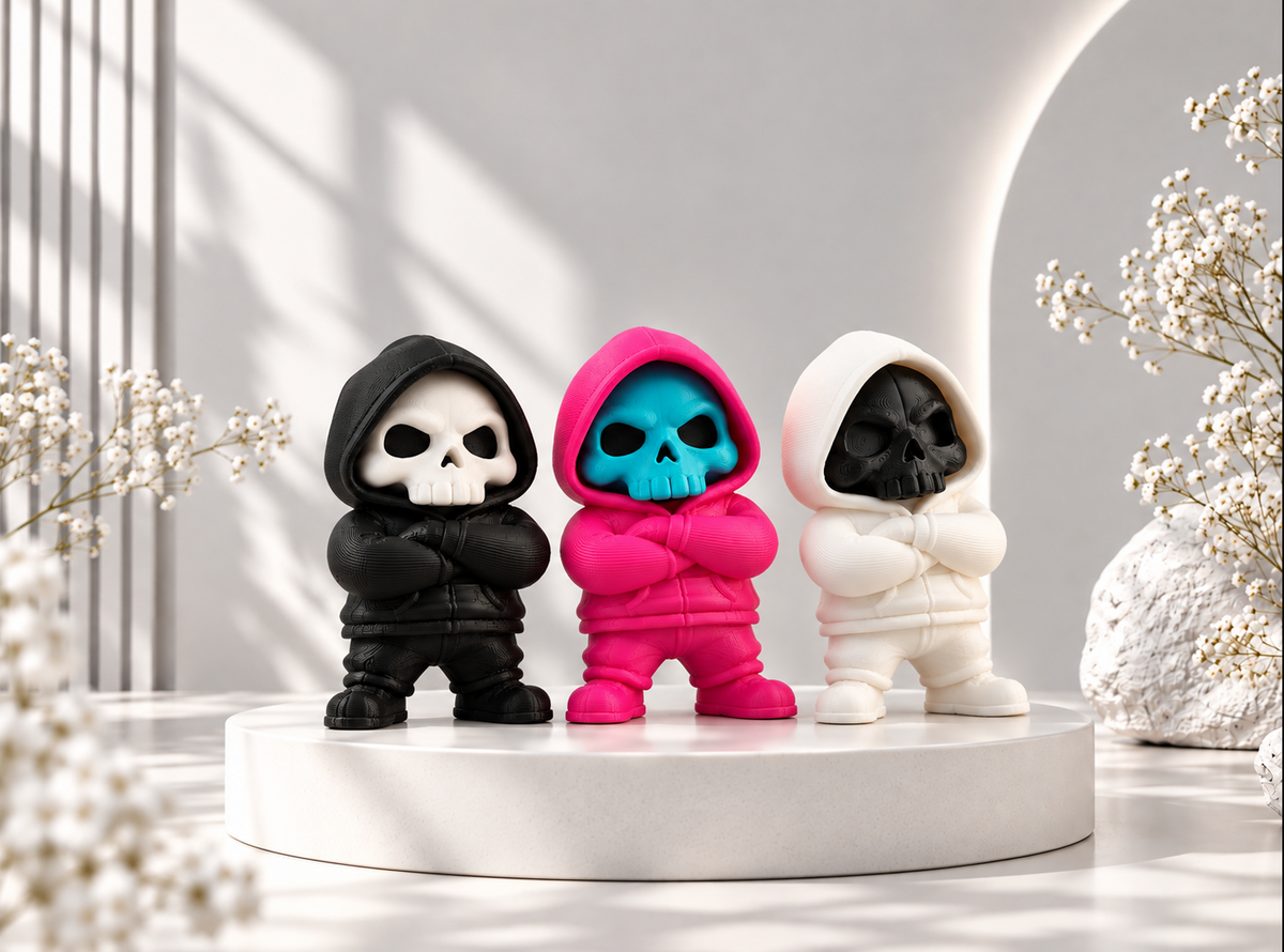 Totenkopf Schlüsselanhänger – Gothic Anhänger in 3 Farben