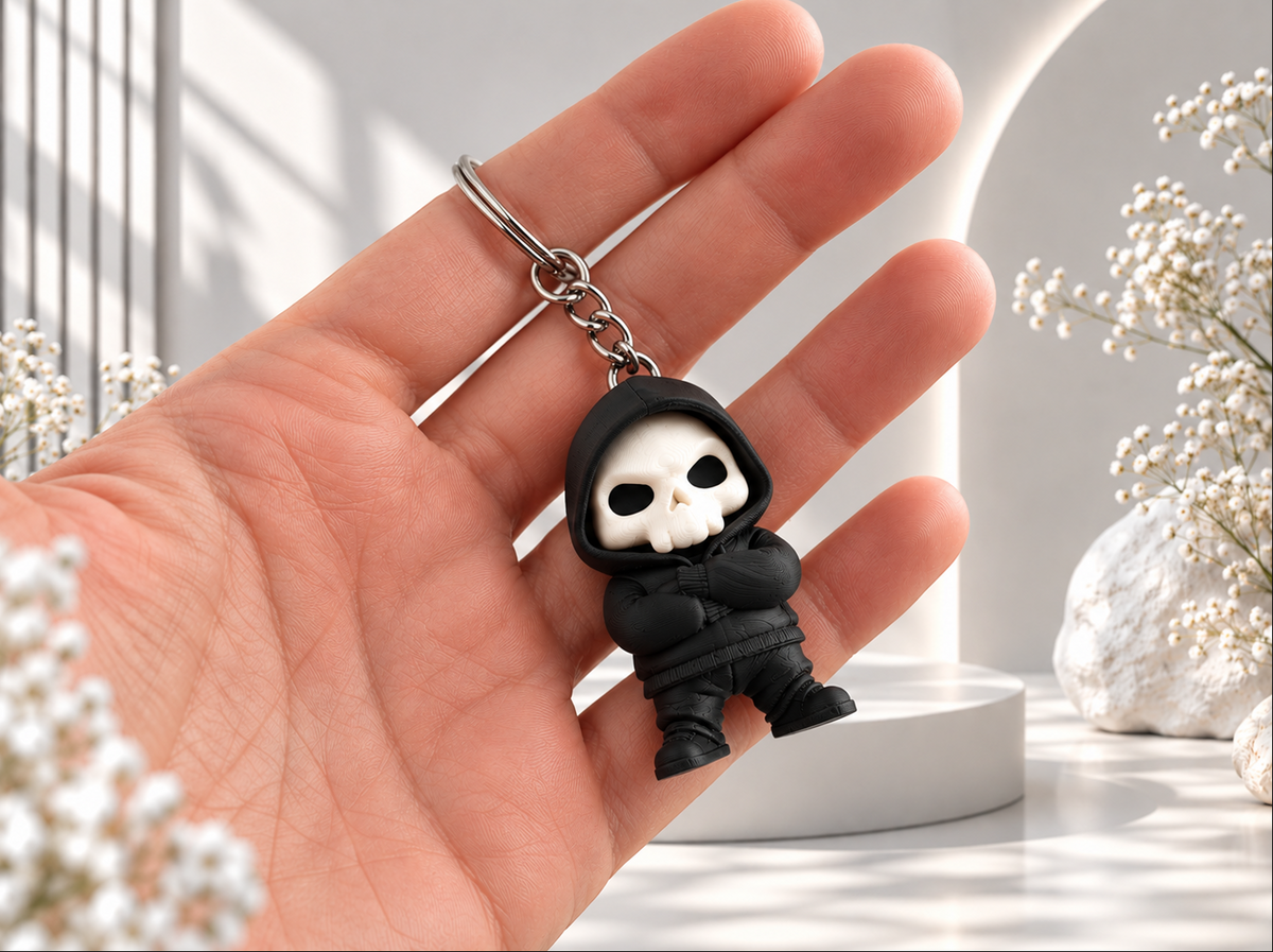 Totenkopf Schlüsselanhänger – Gothic Anhänger in 3 Farben
