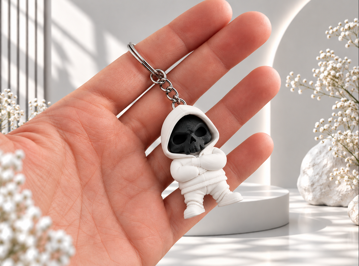 Totenkopf Schlüsselanhänger – Gothic Anhänger in 3 Farben