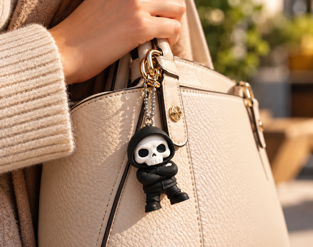 Totenkopf Schlüsselanhänger – Gothic Anhänger in 3 Farben