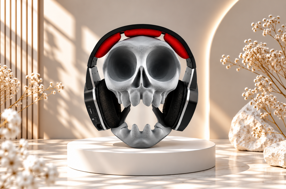 Gaming Totenkopf Halter – Controller- & Kopfhörerständer fürs Setup