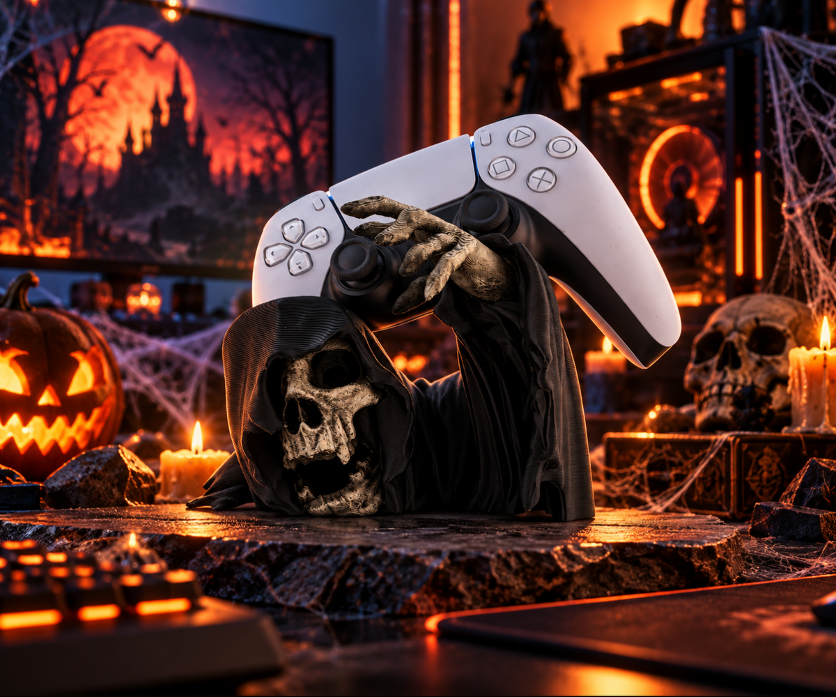 Gaming Controller Halter Totenkopf – Gothic Controller Ständer