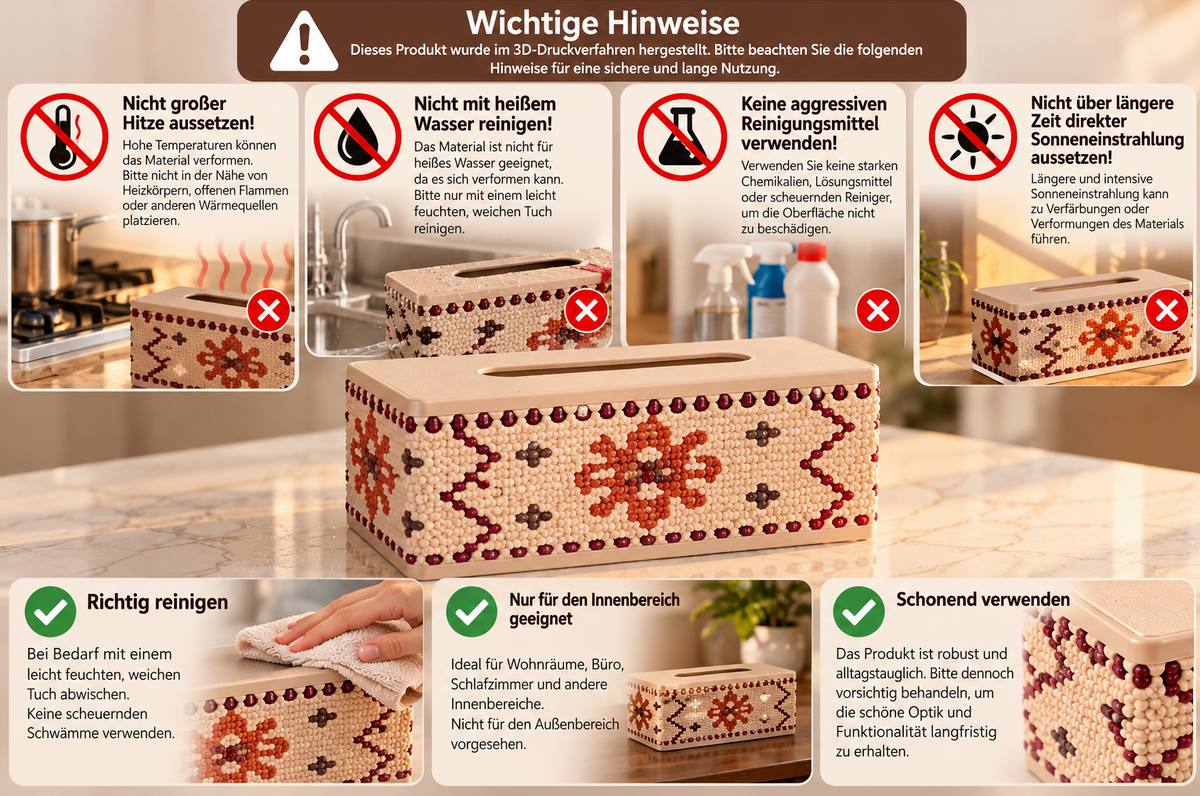 Dekorative Taschentuchbox – Moderne Deko für Zuhause & Büro