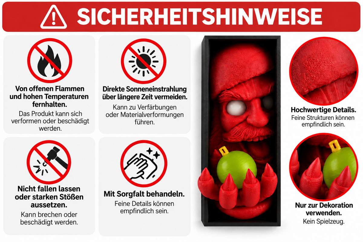 Horror Weihnachts-Buchstütze – Gruselige Deko fürs Bücherregal