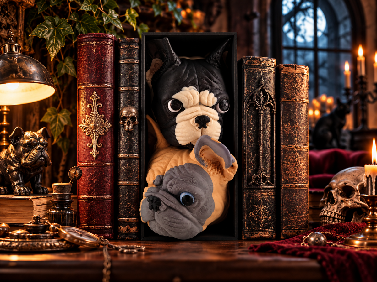 Bulldoggen Buchstütze – Außergewöhnliche Deko fürs Bücherregal