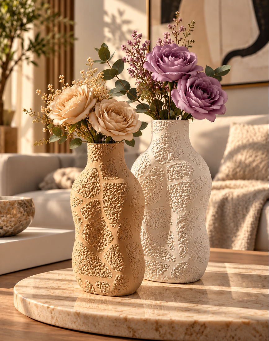 Design Vase mit organischer Struktur – Modern & Elegant