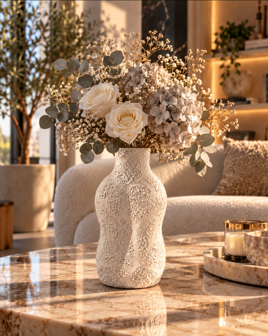 Design Vase mit organischer Struktur – Modern & Elegant