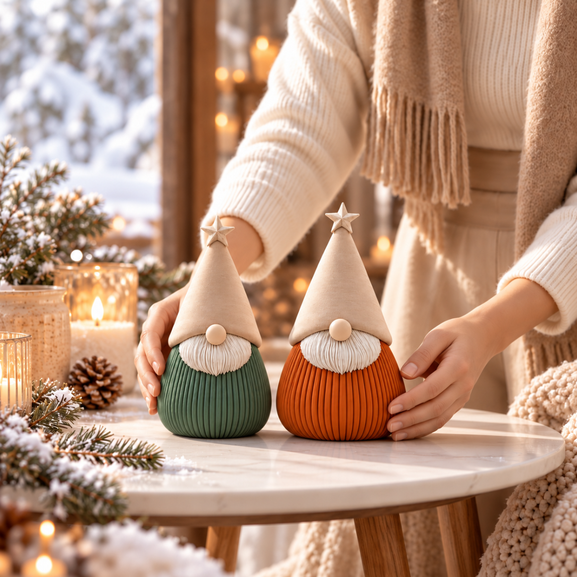 Winterwichtel mit Stern – Stilvolle Weihnachtsdeko im skandinavischen Design
