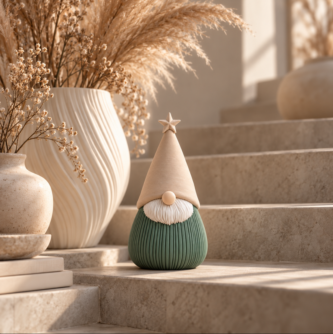Winterwichtel mit Stern – Stilvolle Weihnachtsdeko im skandinavischen Design