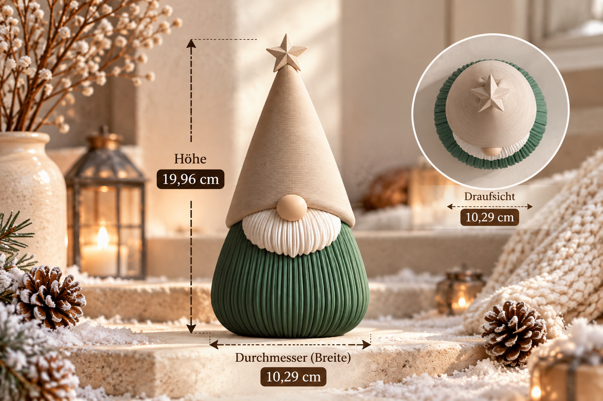Winterwichtel mit Stern – Stilvolle Weihnachtsdeko im skandinavischen Design