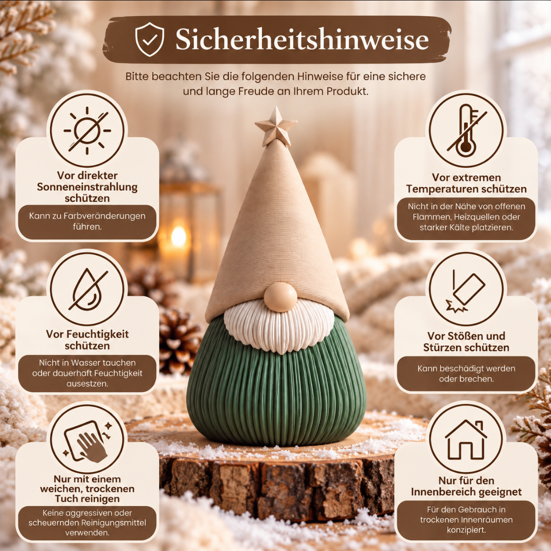 Winterwichtel mit Stern – Stilvolle Weihnachtsdeko im skandinavischen Design