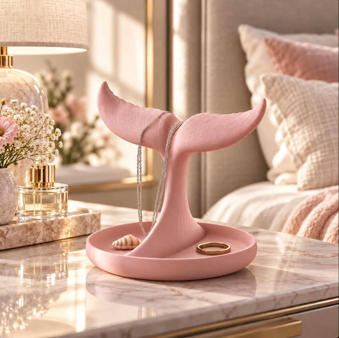 Ocean Elegance Schmuckhalter – Walflossen-Design mit Schmuckablage