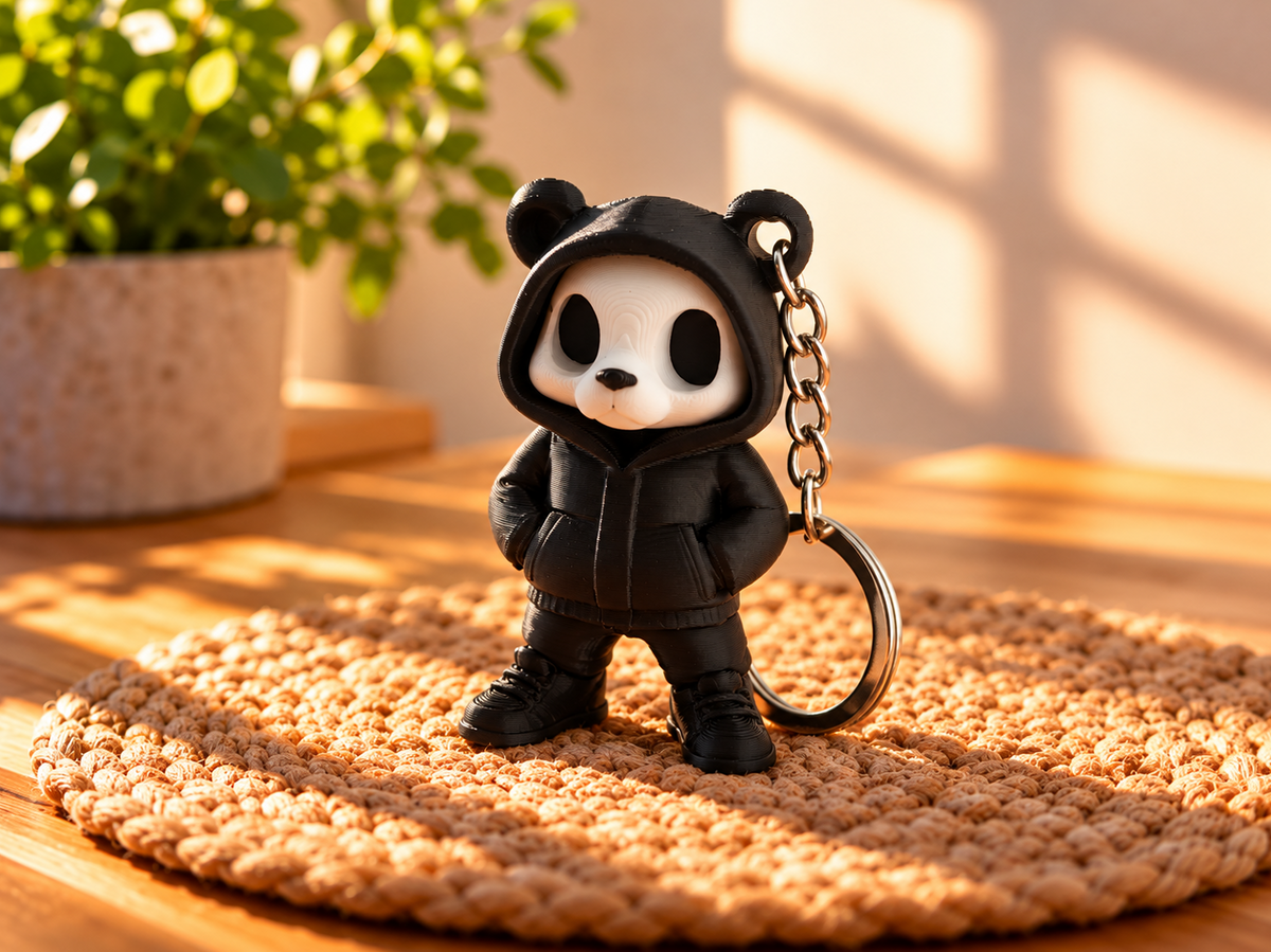 Panda Skull Figur im Hoodie – Süß, düster & außergewöhnlich