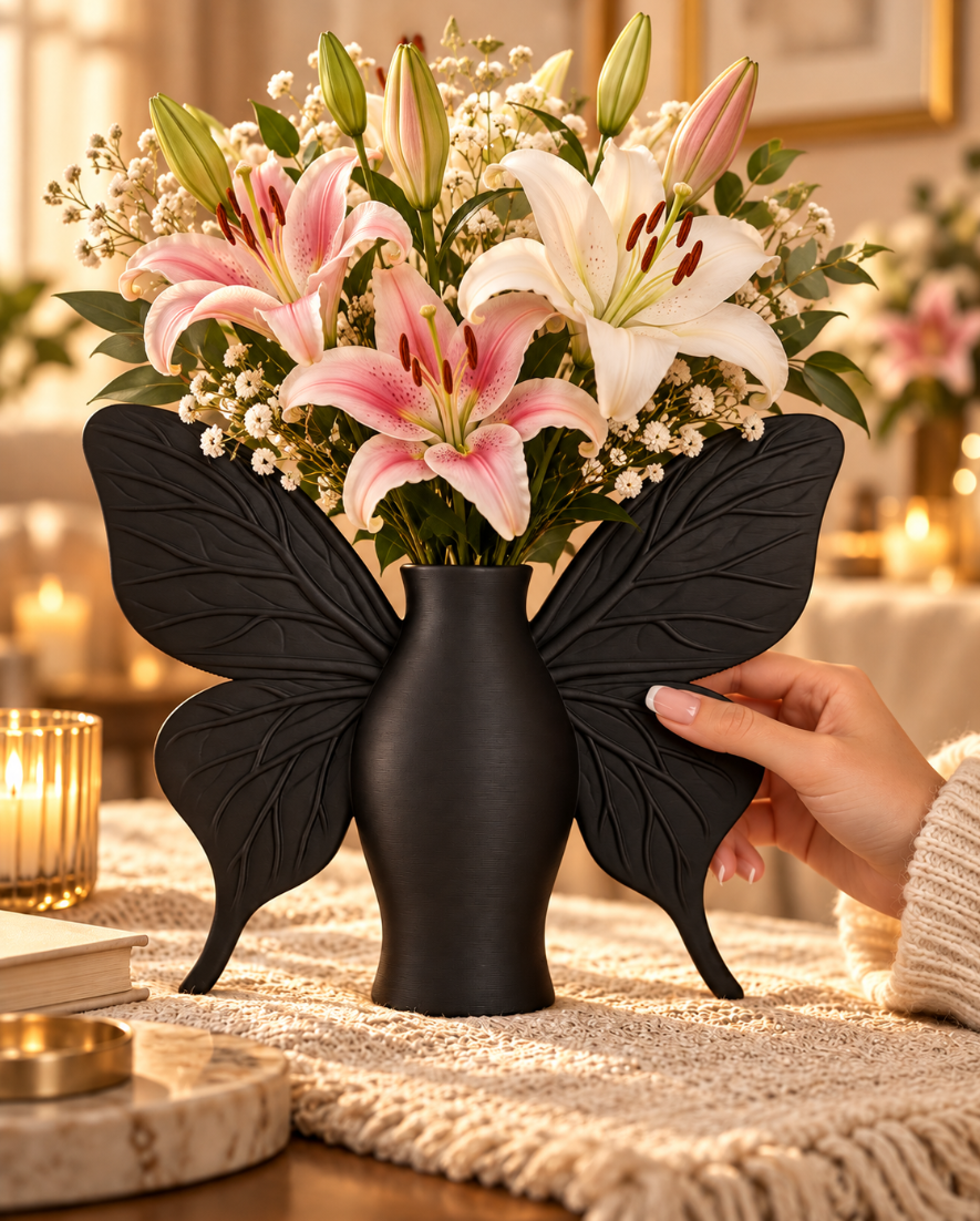 Schmetterling Vase – Moderne Dekovase mit eleganten Schmetterlingsflügeln