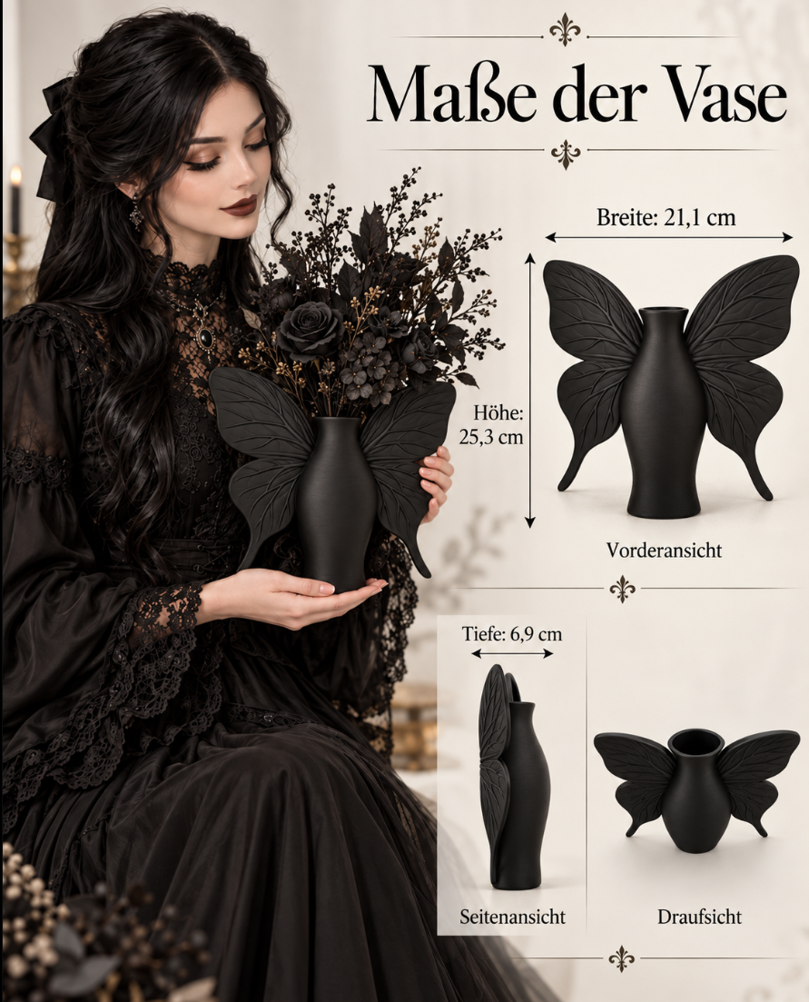 Schmetterling Vase – Moderne Dekovase mit eleganten Schmetterlingsflügeln
