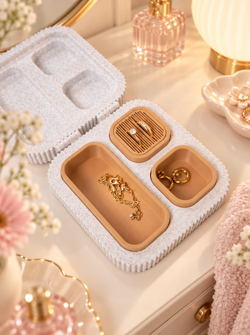 Elegante Schmuckbox mit Herz – Stilvoller Schmuck Organizer