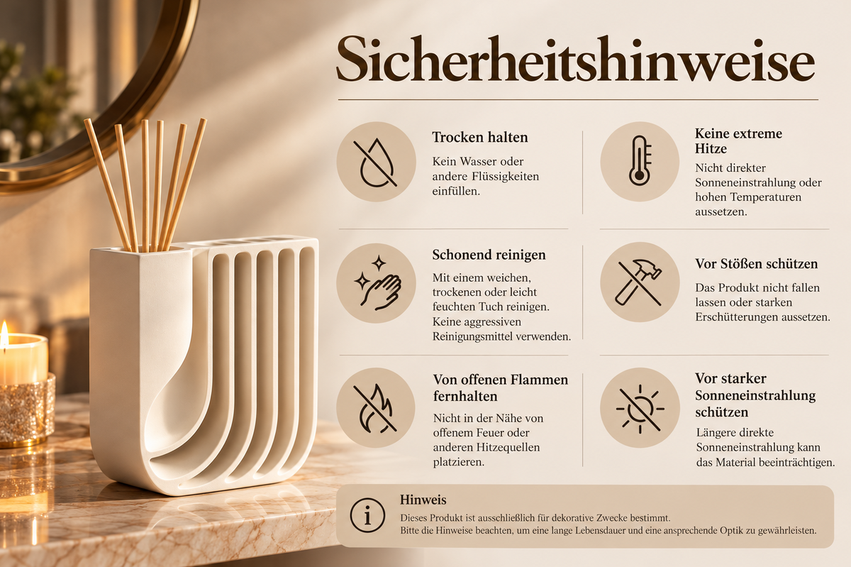 Moderne Designvase in Weiß – Elegante Deko für Blumen & Duftstäbchen