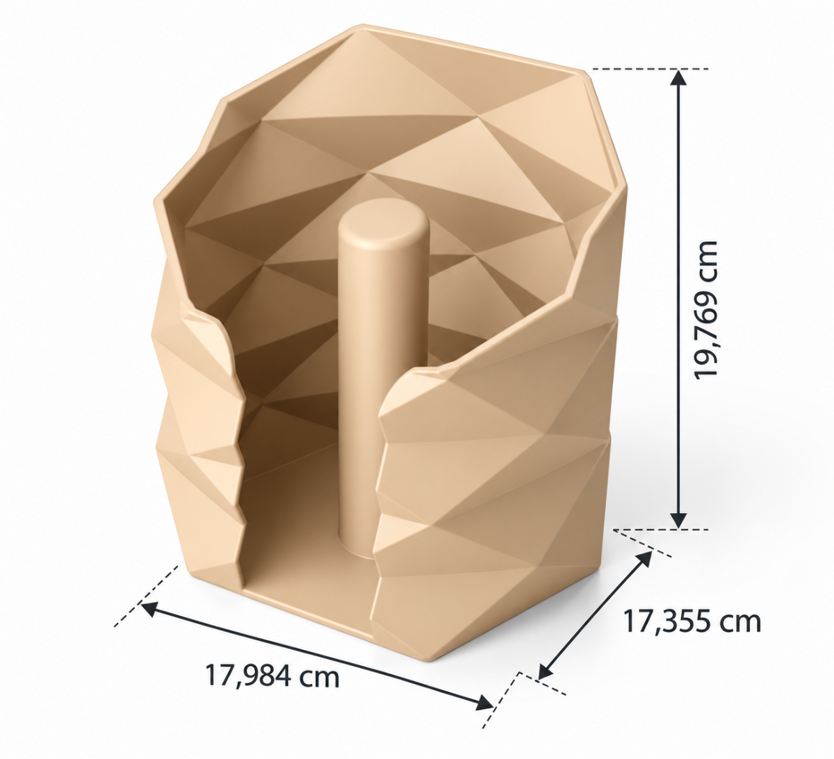 Moderner Küchenrollenhalter mit geometrischem Design