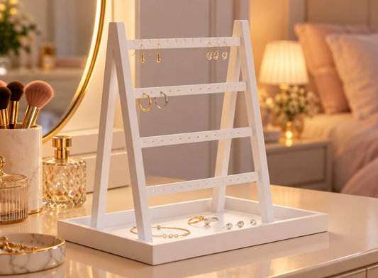 Eleganter Schmuckständer mit Ablage – Ohrringhalter im modernen Design