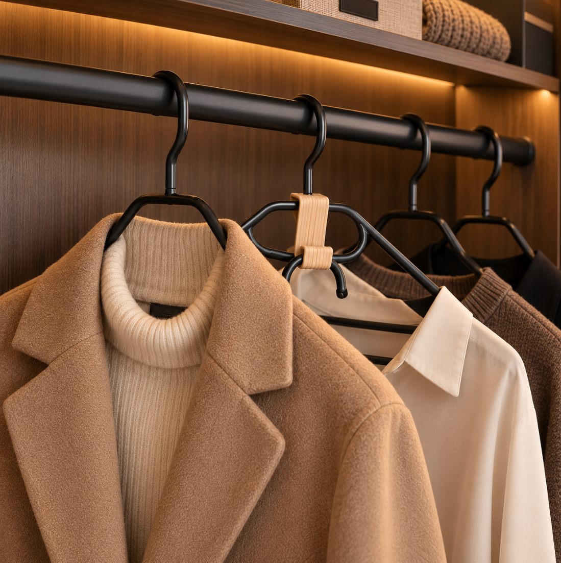 Kleiderbügel Verbinder – Platzsparender Organizer für den Kleiderschrank