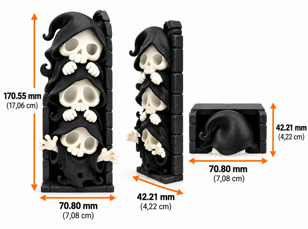 Totenkopf Buchstütze – Gothic Deko für Bücherregal & Halloween