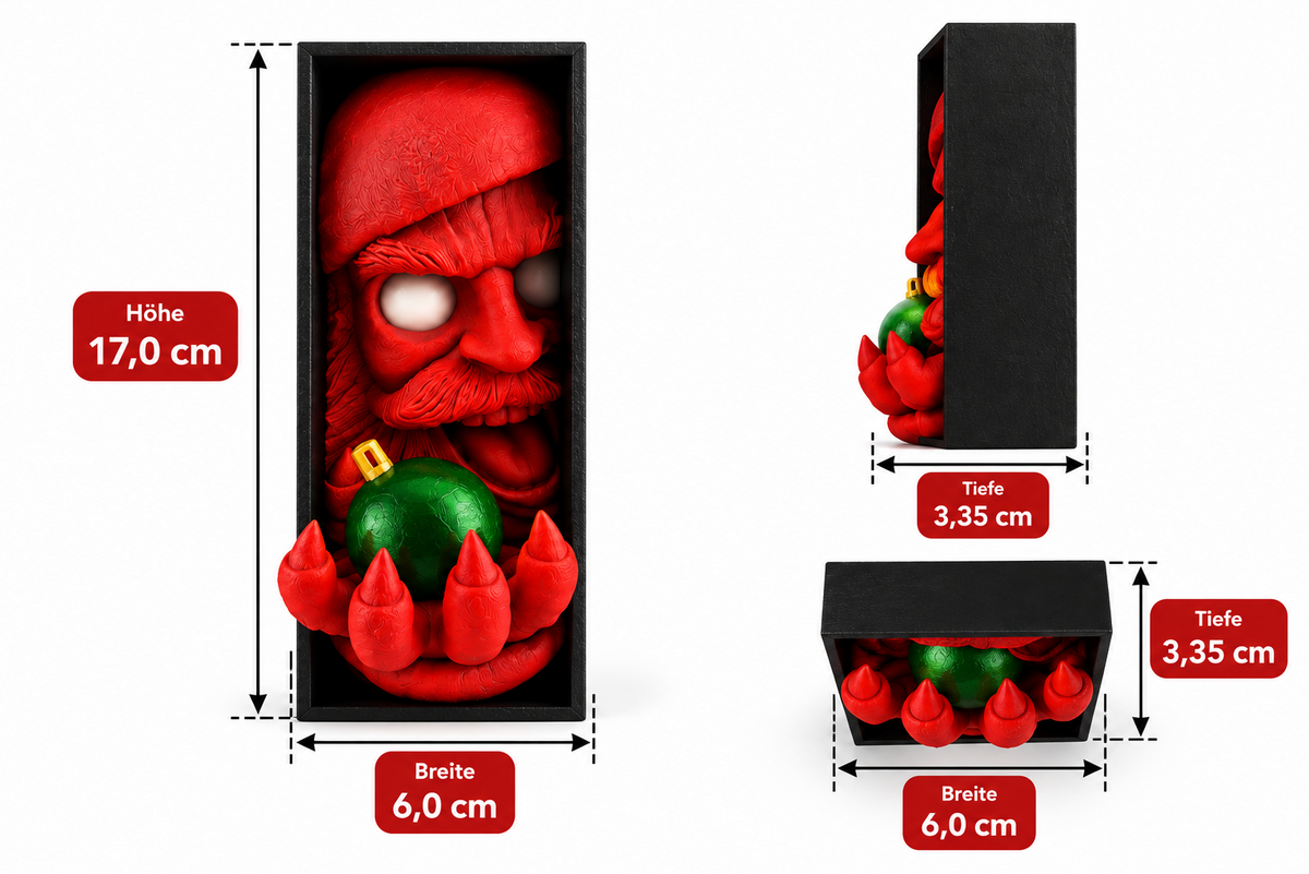 Horror Weihnachts-Buchstütze – Gruselige Deko fürs Bücherregal