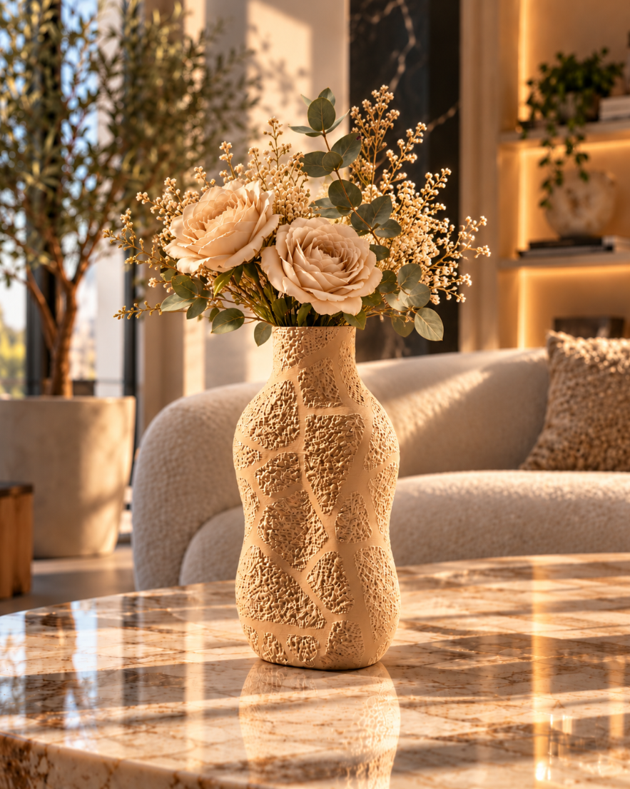 Design Vase mit organischer Struktur – Modern & Elegant