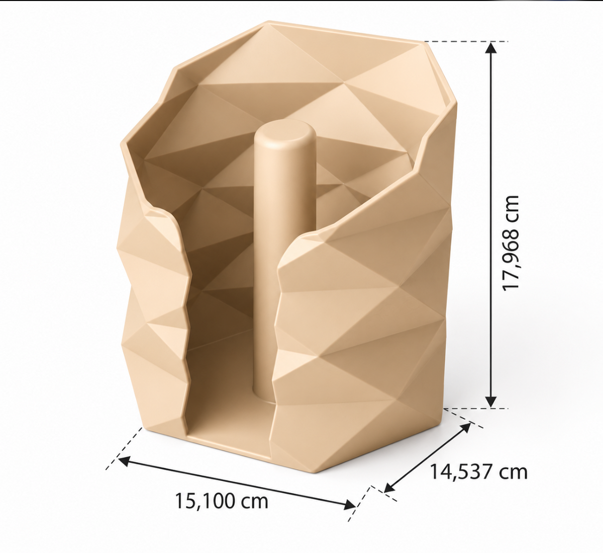 Moderner Küchenrollenhalter mit geometrischem Design