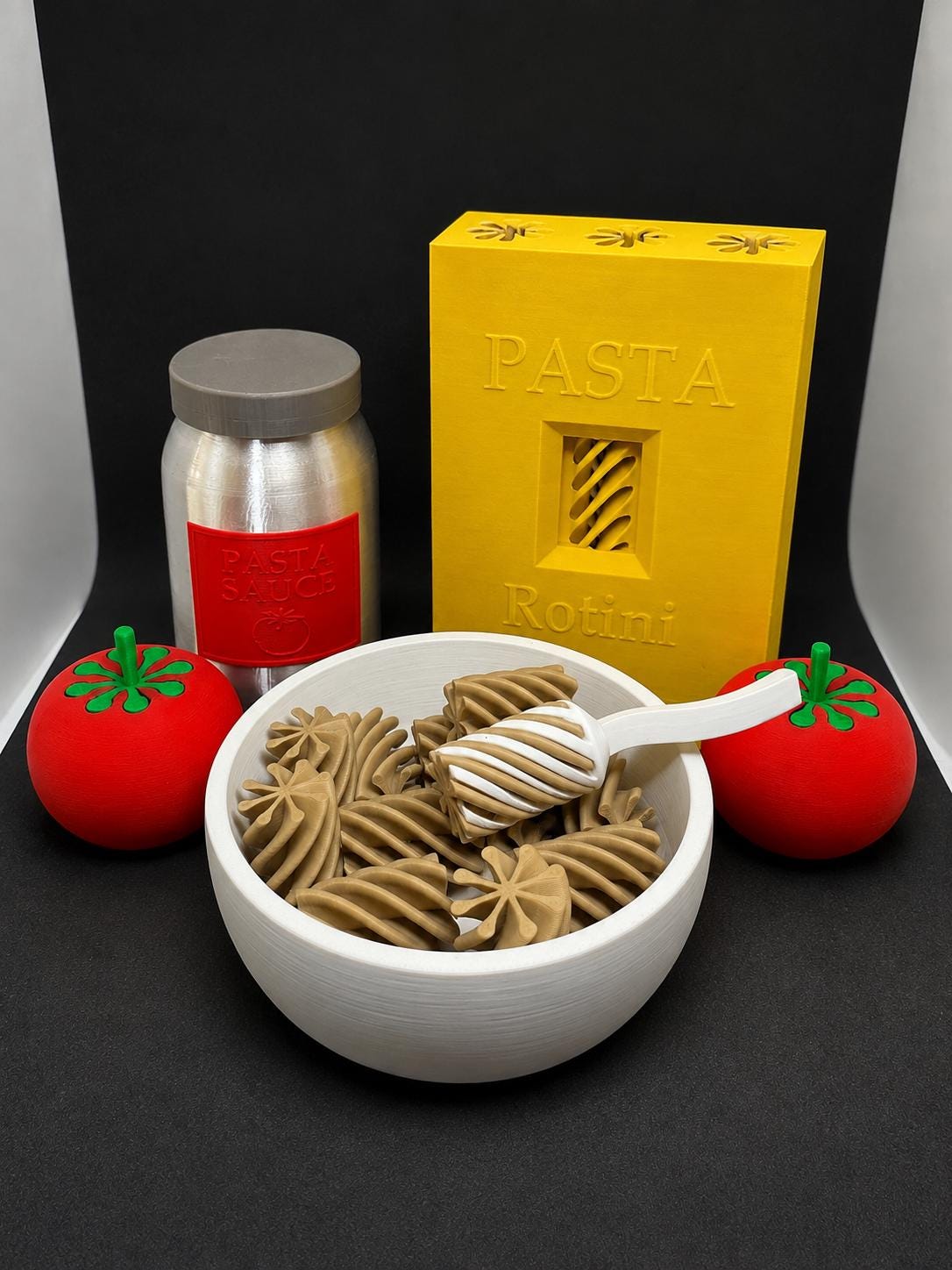 Whole Grain Pasta Rotini Game – 3D Printed Family Game, Fun Pasta-Themed Tabletop Game, Unique Gift for Kids & Adults.